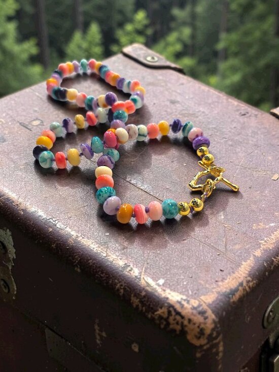Fucci Minnulli Jewelry - Opal Smooth 8mm Handcrafted Bead Necklace By Fucci Minnulli  NWT